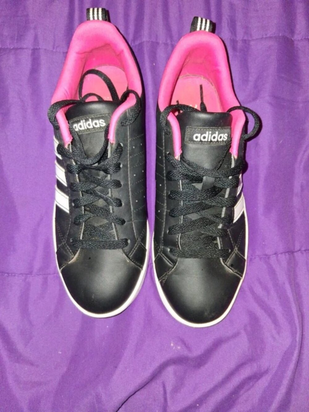 Black /White and Pink Adidas Sneakers